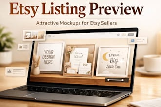 design high converting etsy listing images and previews