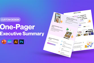 design one pager or flyer design for business and startup
