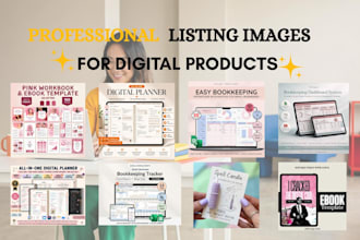create listing images or video mockups and thumbnails for your etsy shop