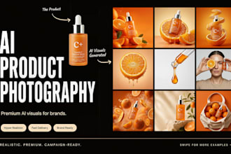 create premium skincare product photography and beauty ad creative