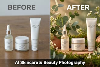 create luxury ai skincare and beauty product photography for brands