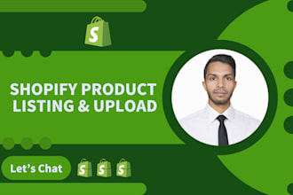 do shopify product listing and data entry
