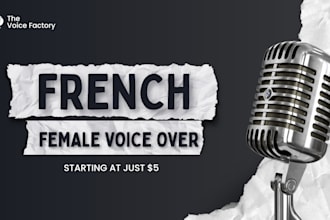 record a warm, authentic pro french female voice over