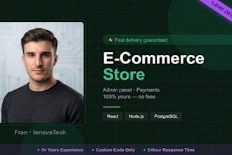 build a custom react ecommerce store with admin panel and payments