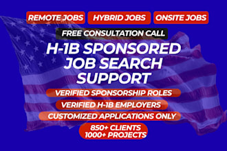 provide h1b sponsored job search and application support