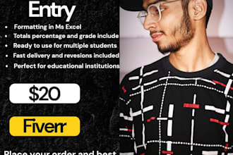 create professional ms excel student result sheets