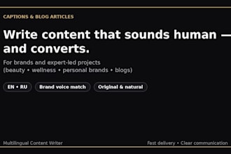 create multilingual social media posts and captions for businesses