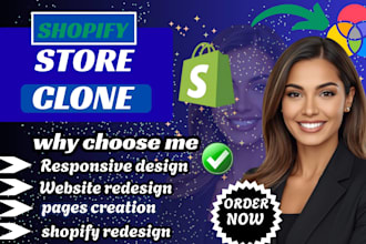 copy clone duplicate or redesign any shopify store or shopify website