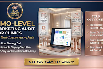 perform cmo level marketing, ads, seo audit strategy for clinics and businesses