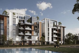 rebuild building exterior, cotemporary interior, floor plan,living space,kitchen