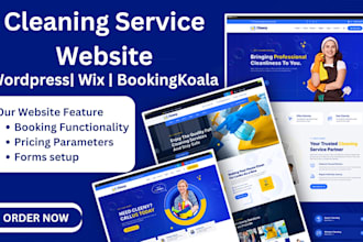 cleaning service website with booking koala, booking koala website, bookingkoala