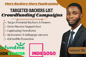 generate targeted backers list for kickstarter indiegogo nonprofit crowdfunding