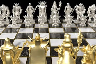 sculpt 3d chess set figure,3d statues,3d viking character model,3d printable,stl
