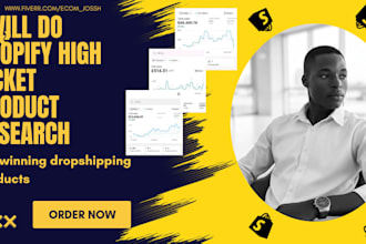 do shopify high ticket product research for winning dropshipping products