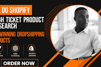 do shopify high ticket product research for winning dropshipping products