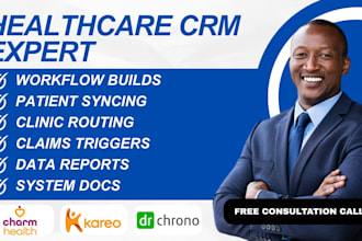 setup healthcare crm workflows charm health kareo drchrono telemedicine patient