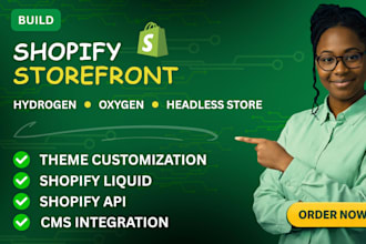 build headless shopify hydrogen storefront remix shopify oxygen shopify jamstack