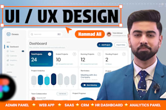 design dashboard saas HR CRM analytics  admin panel UI UX in figma