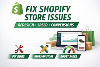 fix shopify bugs or redesign store and speed optimization