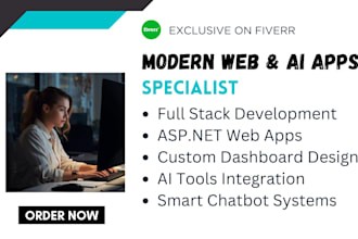 create secure and responsive asp net web app with database integration and apis