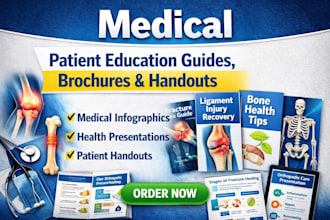 design medical brochures ebook guides ppt and infographics for orthopedic clinic
