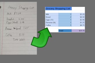 convert handwritten notes to word or excel accurately and fast