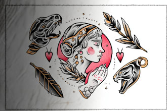 do neo traditional oldschool tattoo designs