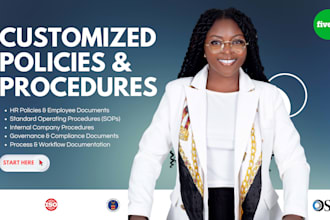 develop custom HR policies, sops, organizational governance, and HR manuals