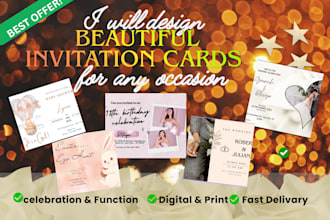 design beautiful invitation cards any occasion
