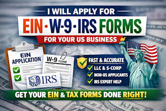 apply for ein, w9, and irs tax forms for your US business