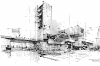 hand draw architecture and urban design sketches