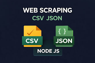 scrape websites to csv and json using node js