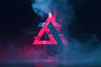 illustrate an excellent futuristic cyberpunk logo or typography