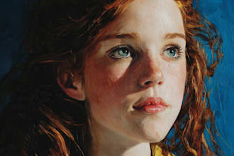 paint an acrylic painting portrait for you