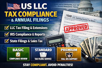 handle US llc tax compliance,annual filings and irs requirements