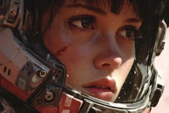 design stunning sci fi portrait art