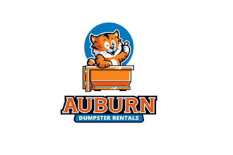 design tiger mascot character dumpster rental logo