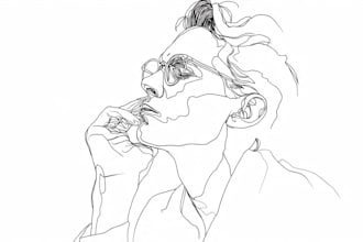 draw one line art single line art illustration