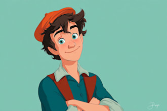 make gorgeous disney cartoon portrait