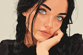 draw your photo into a realistic vector portrait