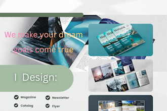 do  design a professional magazine or catalog layout