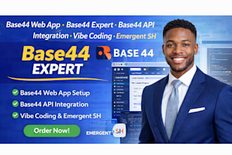 base44 web app base44 expert base44 API integration vibe coding emergent sh