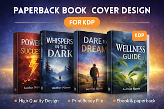 professional paperback book cover design for amazon KDP