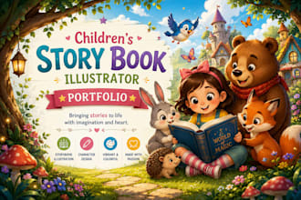 illustrate children story book illustration and children story book illustration