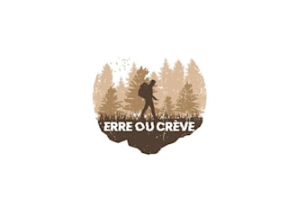 make eye catching aesthetics logo for a survival game