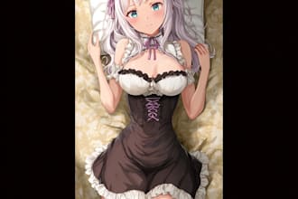 draw a dakimakura, fanart in anime or manga style for vtuber