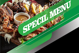 design a modern poster design for your food business