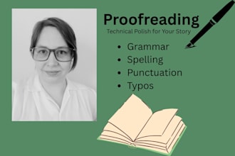 proofread for spelling, grammar and technical errors