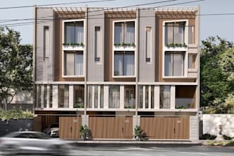 renovate apartment exterior, triplex house plans, dinning area, cozy living room