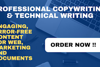 do copywriting and technical writing for you